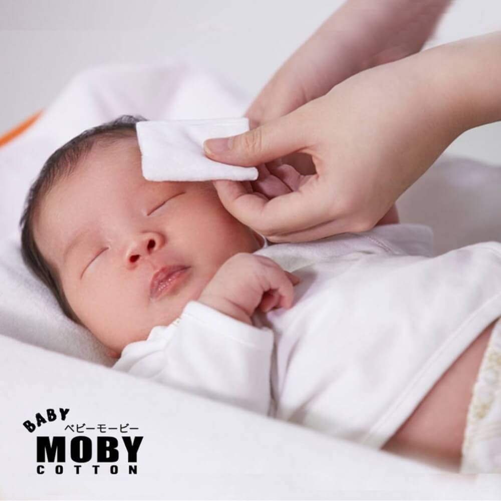 สำลีแผ่นรีดเส้น Cotton Pads BABY MOBY 50 กรัม